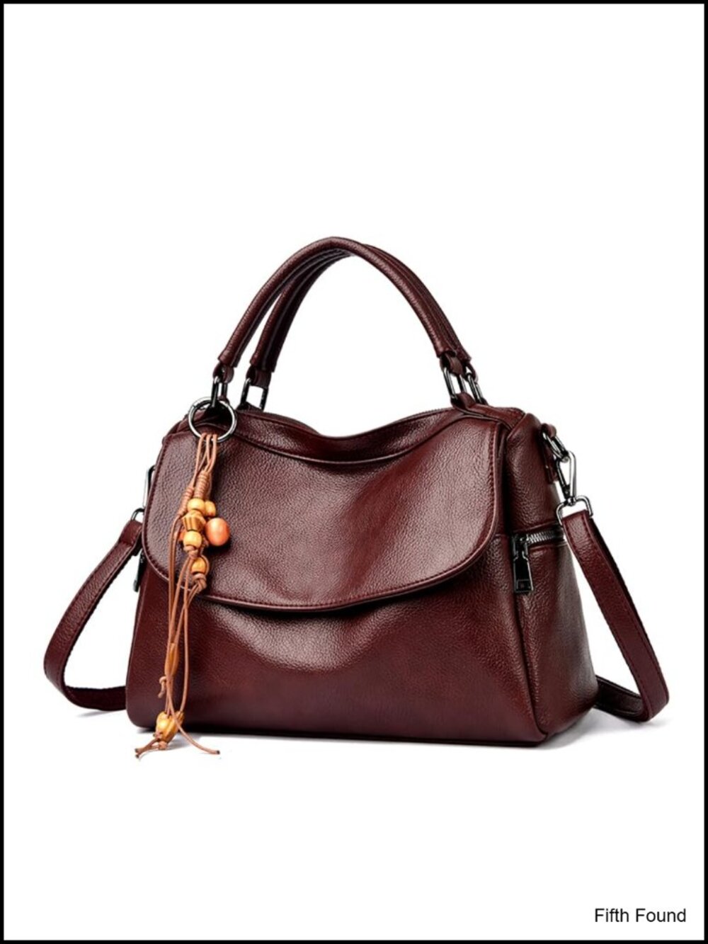 Vegan Leather Satchel Crossbody Bag Handbag Purse